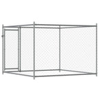 vidaXL Hundezwinger mit Tür Grau 2x2x1,5 m Verzinkter Stahl