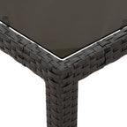 vidaXL 3-tlg. Garten-Essgruppe mit Kissen Schwarz Poly Rattan