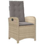 vidaXL 3-tlg. Garten-Essgruppe mit Kissen Beigemischung Poly Rattan