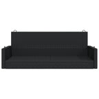 vidaXL Hängebank Schwarz 119x56x48 cm Poly Rattan
