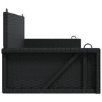 vidaXL Hängebank Schwarz 119x56x48 cm Poly Rattan