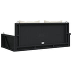 vidaXL Schaukelbank mit Kissen Schwarz 119 x 56 x 48 cm Poly Rattan