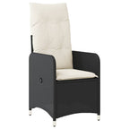 vidaXL Outdoor-Lehnstühle 2 Stk. mit Tisch Schwarz Poly-Rattan