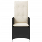 vidaXL Outdoor-Lehnstühle 2 Stk. mit Tisch Schwarz Poly-Rattan