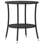 vidaXL Outdoor-Lehnstühle 2 Stk. mit Tisch Schwarz Poly-Rattan