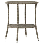 vidaXL Gartenstühle Verstellbar 2 Stk. mit Tisch Grau Poly Rattan