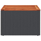 vidaXL Gartentisch Schwarz 55 x 55 x 37 cm Poly Rattan und Akazienholz