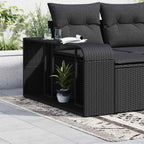 vidaXL Lagerregale 2 Stk. Schwarz Poly Rattan