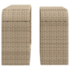 vidaXL Outdoor-Regale 2 Stk. Beige Poly Rattan