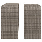 vidaXL Outdoor-Rgale 2 Stk. Grau Poly Rattan