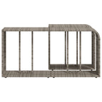 vidaXL Outdoor-Rgale 2 Stk. Grau Poly Rattan