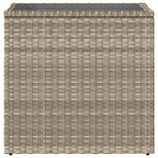 vidaXL Garten-Beistelltisch mit Glasplatte 58x27,5x55 cm Poly Rattan