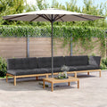 vidaXL 4-tlg. Garten-Sofagarnitur aus Paletten mit Kissen Akazienholz