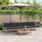 vidaXL 4-tlg. Garten-Sofagarnitur aus Paletten mit Kissen Akazienholz
