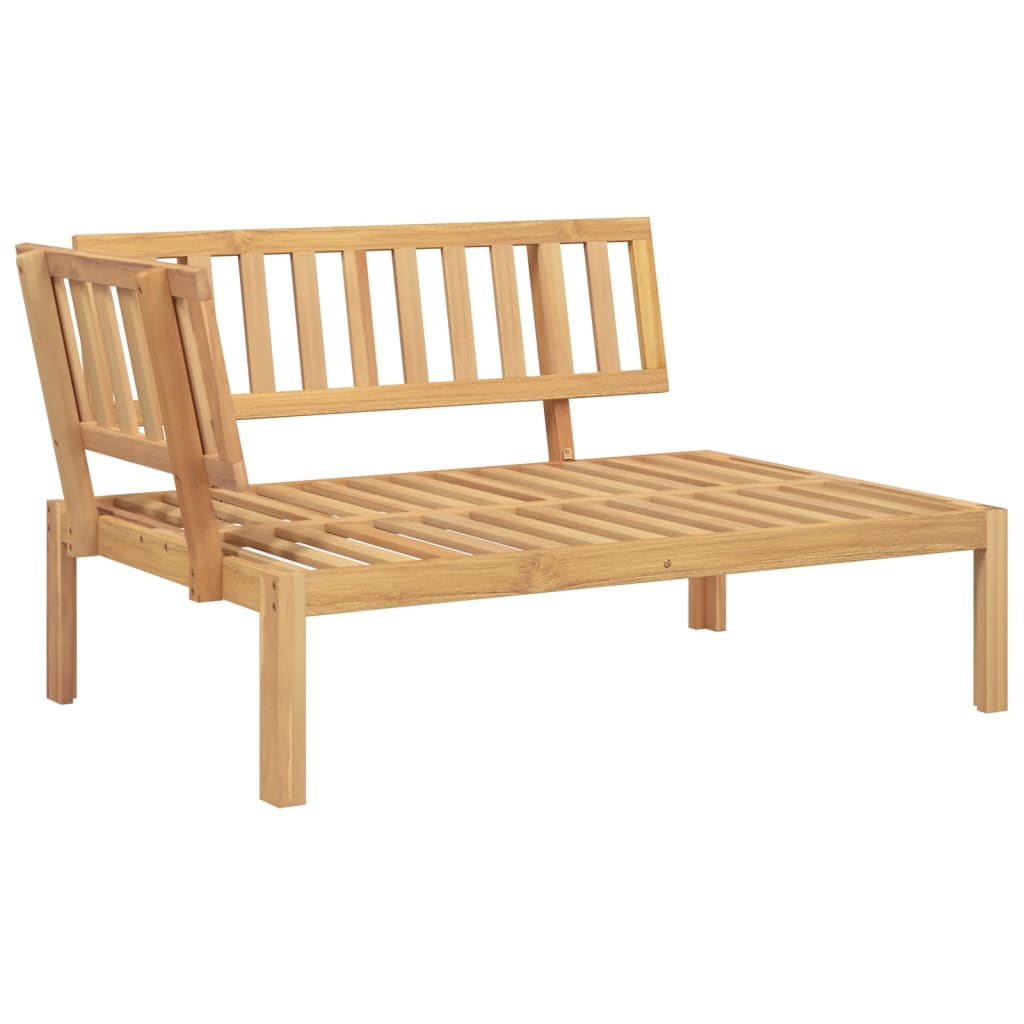 vidaXL Garten-Ecksofas aus Paletten 2 Stk mit Kissen Massivholz Akazie