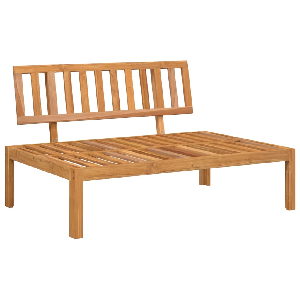 vidaXL Garten-Mittelsofas aus Paletten mit Kissen 2 Stk. Akazienholz