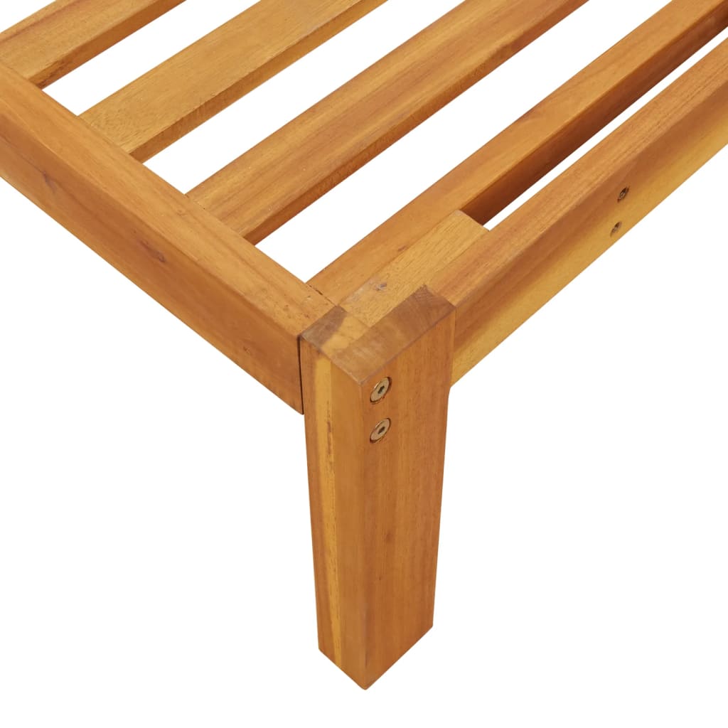 vidaXL Garten-Mittelsofas aus Paletten mit Kissen 2 Stk. Akazienholz