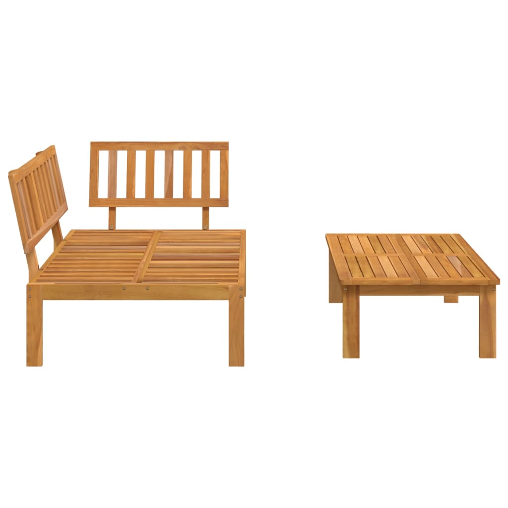 vidaXL 2-tlg. Garten-Sofagarnitur aus Paletten Massivholz Akazie