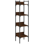vidaXL Bücherregal 4 Böden Braun Eichen-Optik 35x30x138,5 cm