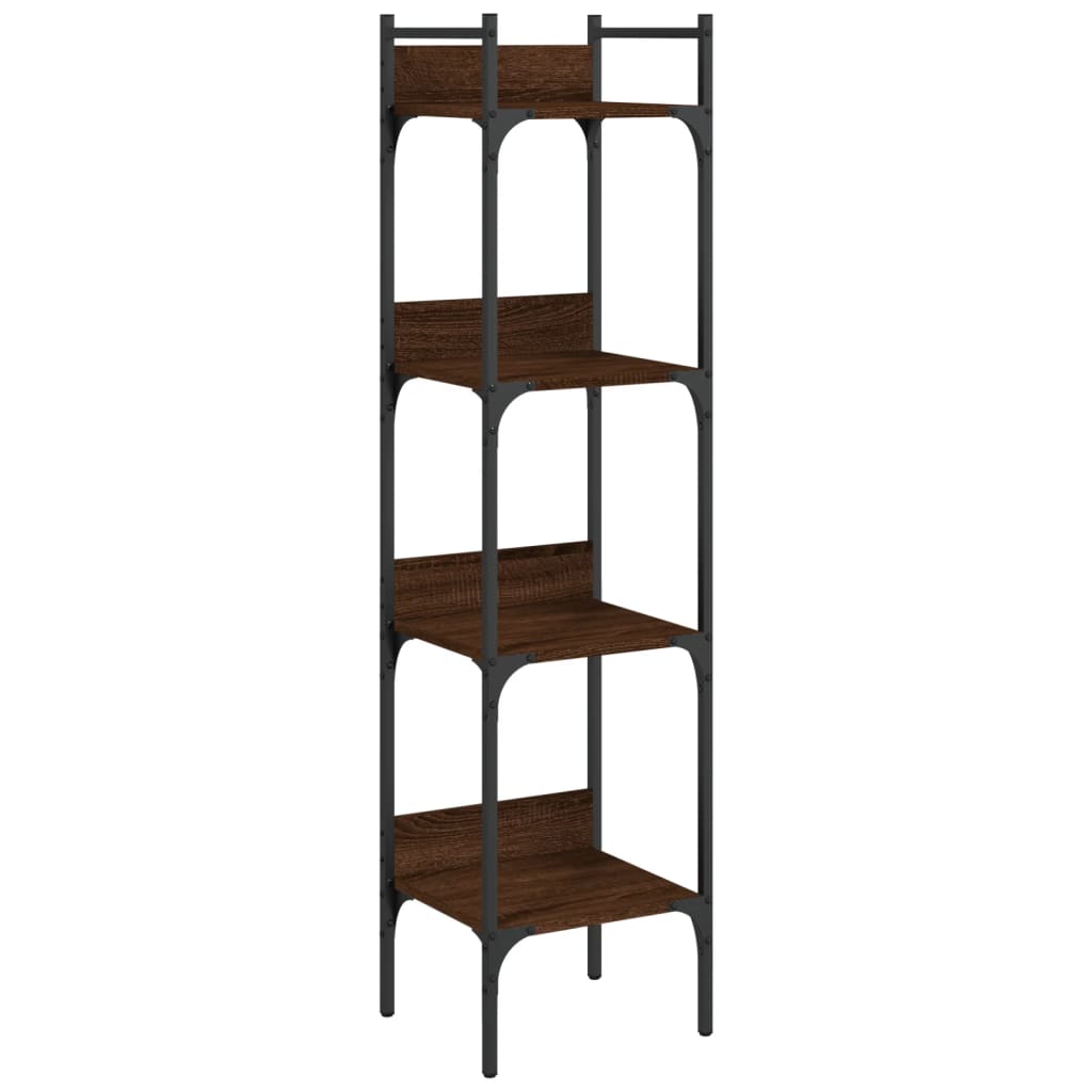 vidaXL Bücherregal 4 Böden Braun Eichen-Optik 35x30x138,5 cm