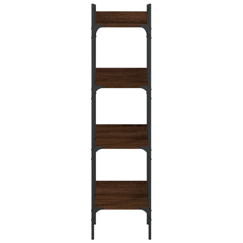 vidaXL Bücherregal 4 Böden Braun Eichen-Optik 35x30x138,5 cm