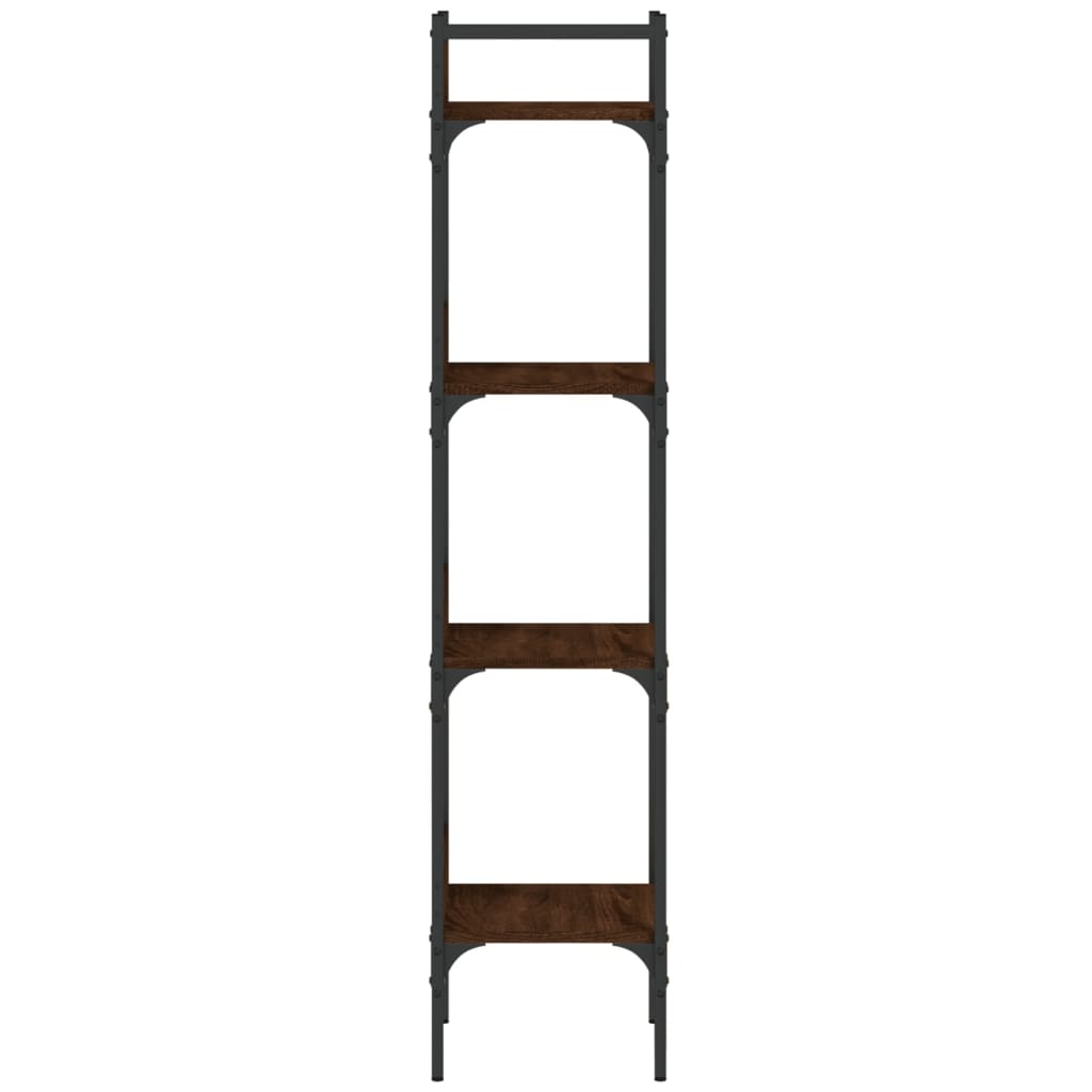 vidaXL Bücherregal 4 Böden Braun Eichen-Optik 35x30x138,5 cm