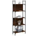 vidaXL Bücherregal 5 Böden Braun Eichen-Optik 60,5x24x166,5 cm