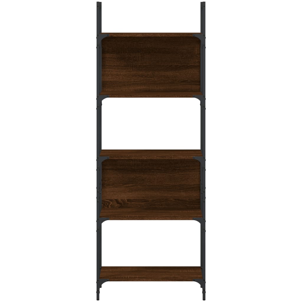 vidaXL Bücherregal 5 Böden Braun Eichen-Optik 60,5x24x166,5 cm