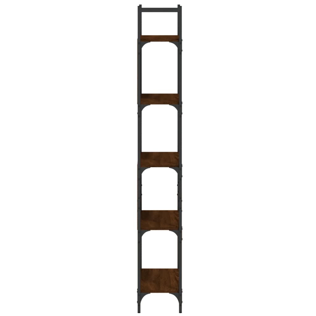 vidaXL Bücherregal 5 Böden Braun Eichen-Optik 60,5x24x166,5 cm
