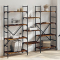 vidaXL Bücherregal Räuchereiche 78,5x33x82 cm Holzwerkstoff