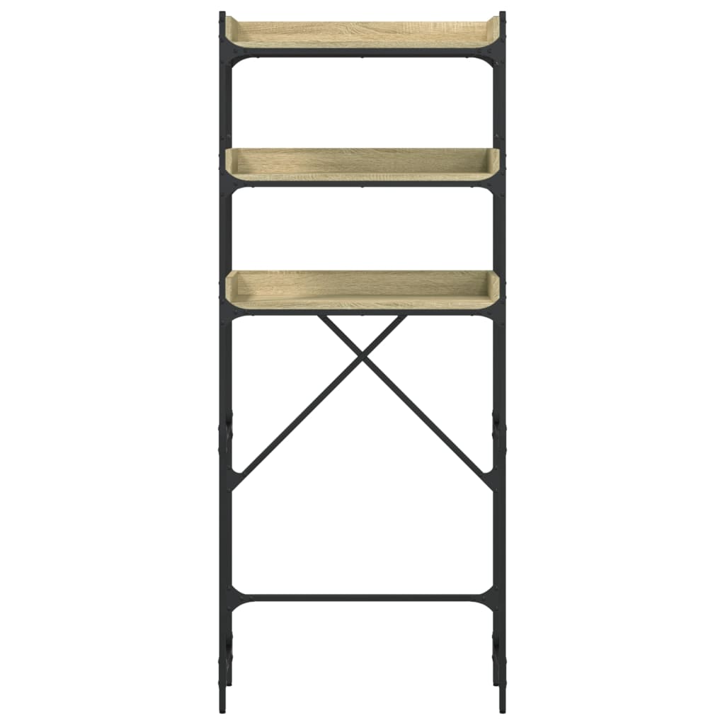 vidaXL Waschmaschinenregal Sonoma-Eiche 67x25x163 cm Holzwerkstoff