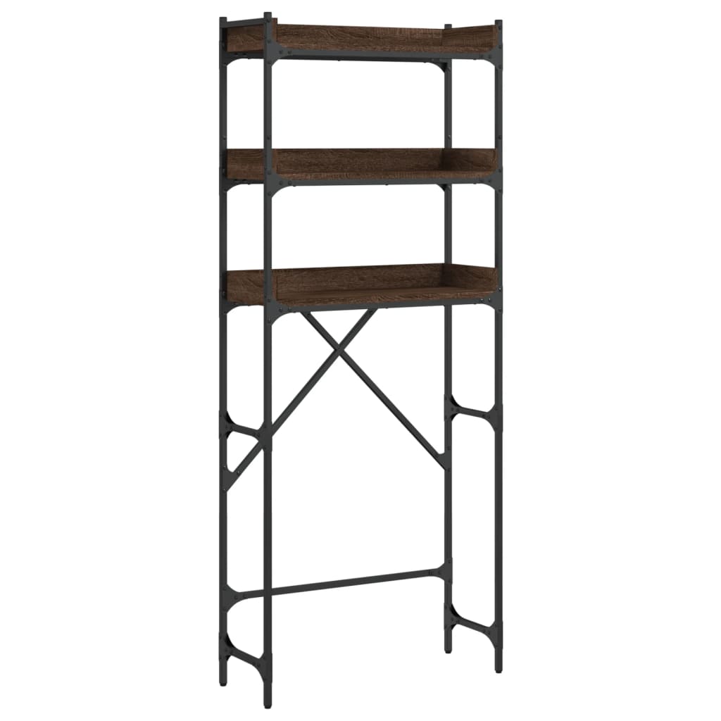 vidaXL Waschmaschinenregal Braun Eichen-Optik 67x25x163 cm