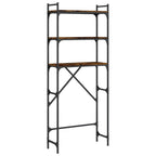 vidaXL Waschmaschinenregal Räuchereiche 67x25x163 cm Holzwerkstoff
