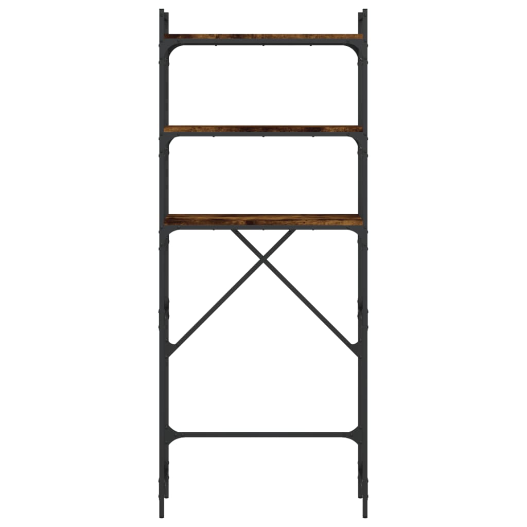 vidaXL Waschmaschinenregal Räuchereiche 67x25x163 cm Holzwerkstoff