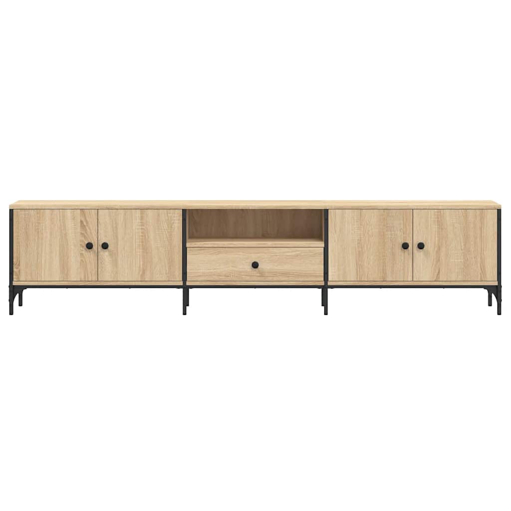 vidaXL TV-Schrank mit Schublade Sonoma-Eiche 200x25x44cm Holzwerkstoff