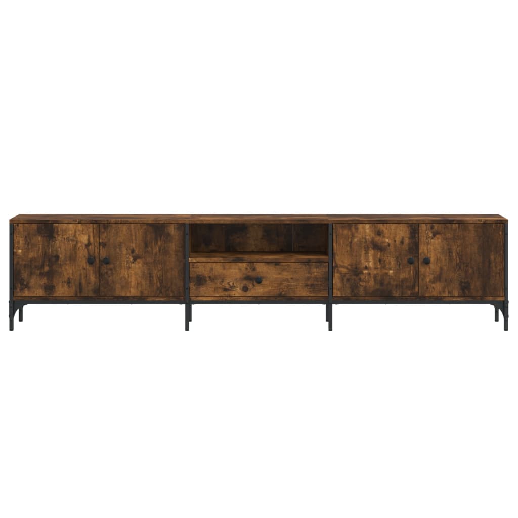 vidaXL TV-Schrank mit Schublade Räuchereiche 200x25x44cm Holzwerkstoff