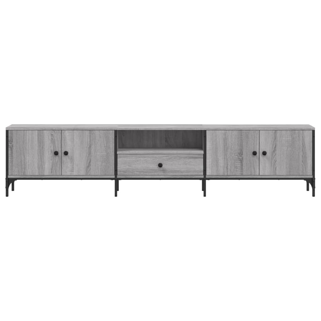 vidaXL TV-Schrank mit Schublade Grau Sonoma 200x25x44 cm Holzwerkstoff