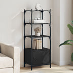 vidaXL Bücherregal 3 Fächer Schwarz 41x30x109,5 cm Holzwerkstoff