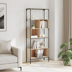 vidaXL Bücherregal 5 Böden Sonoma-Eiche 76x33x188,5 cm Holzwerkstoff