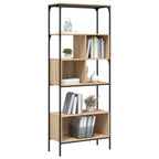 vidaXL Bücherregal 5 Böden Sonoma-Eiche 76x33x188,5 cm Holzwerkstoff