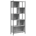 vidaXL Bücherregal Grau Sonoma 72x28x172 cm Holzwerkstoff