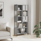 vidaXL Bücherregal Grau Sonoma 72x28x172 cm Holzwerkstoff