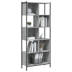 vidaXL Bücherregal Grau Sonoma 72x28x172 cm Holzwerkstoff