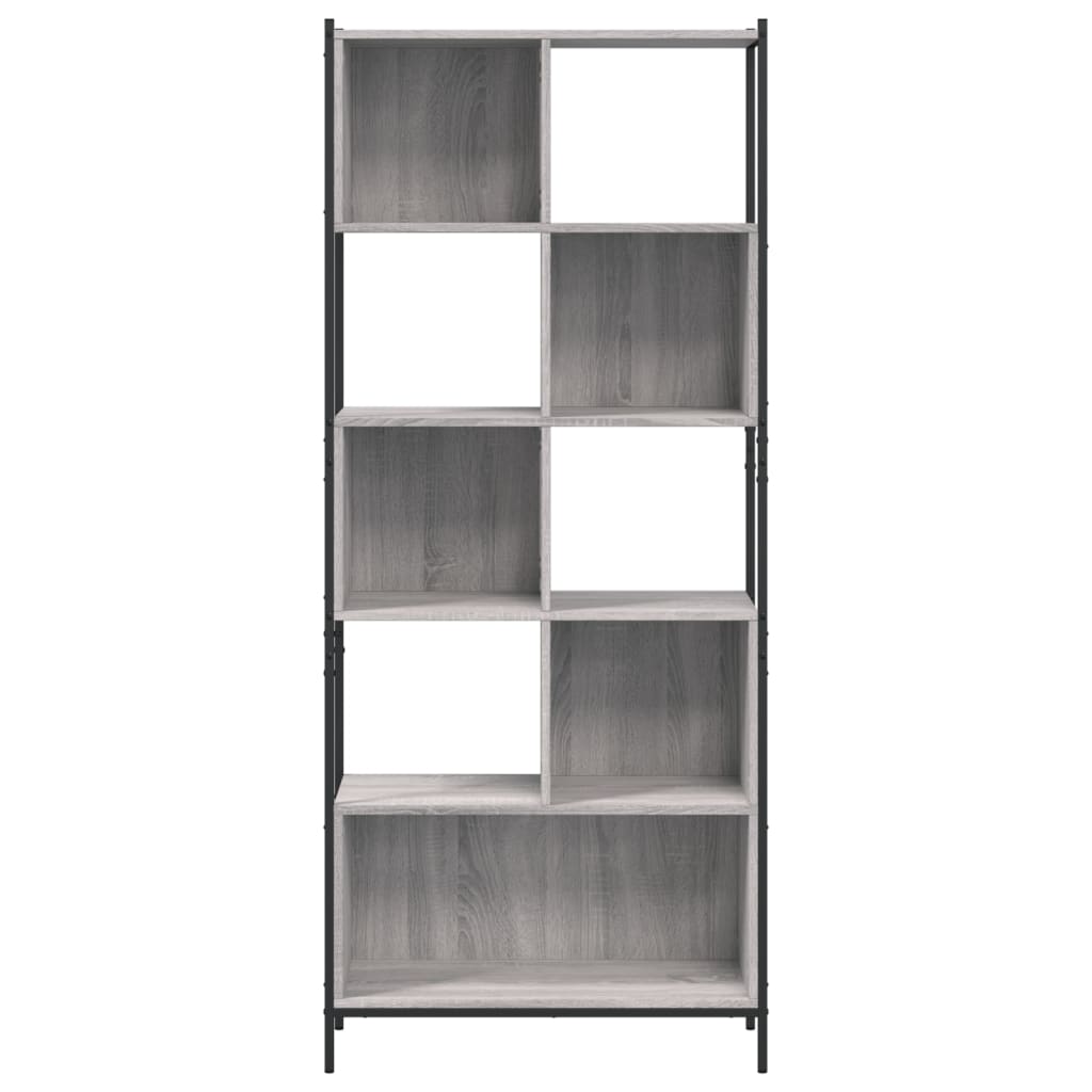 vidaXL Bücherregal Grau Sonoma 72x28x172 cm Holzwerkstoff