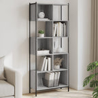 vidaXL Bücherregal Grau Sonoma 72x28x172 cm Holzwerkstoff