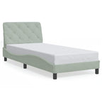 vidaXL Bettgestell ohne Matratze Hellgrau 80x200 cm Samt