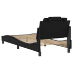 vidaXL Bettgestell "Viana" ohne Matratze Schwarz 80x200 cm Kunstleder