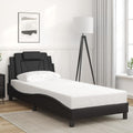 vidaXL Bettgestell "Viana" ohne Matratze Schwarz 80x200 cm Kunstleder