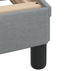 vidaXL Bett mit Matratze "Dover" Hellgrau 80x200 cm Stoff