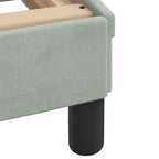 vidaXL Bett mit Matratze "Dover" Hellgrau 80x200 cm Samt